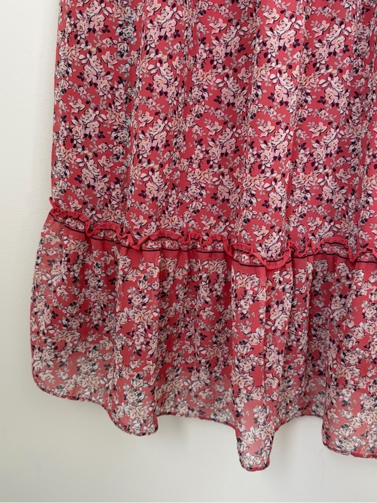 Max Studio Floral Smocked Midi Dress - Size L - Picture 10 of 12